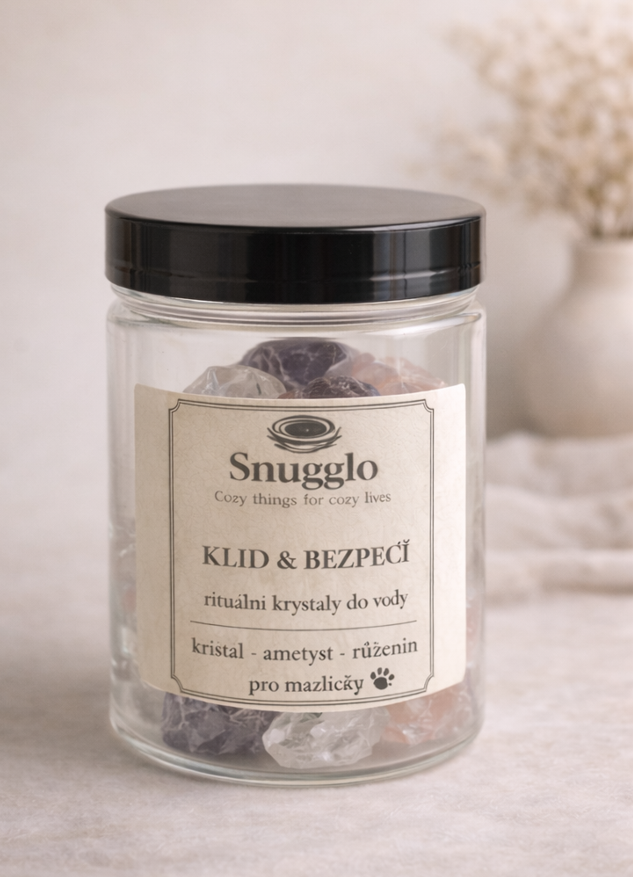 🐾 KLID & BEZPEČÍ  (Rituální krystaly do vody – pro mazlíčky)